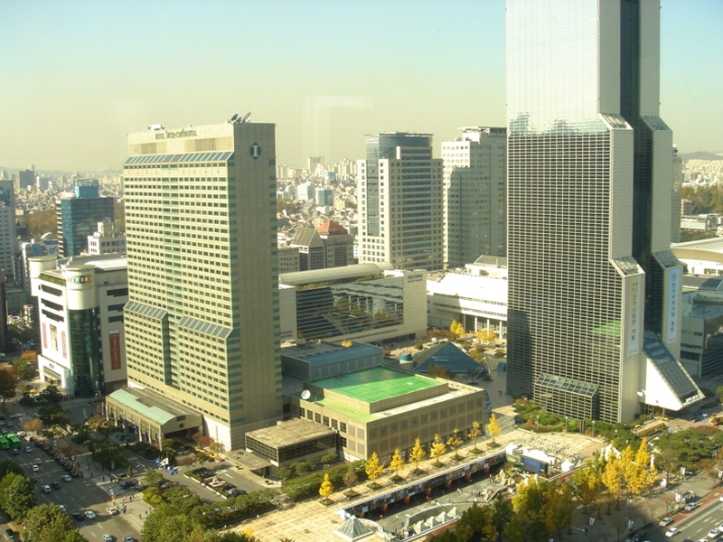 Tháp thương mại (Trade Tower) ở quận Gangnam, Seoul, Hàn Quốc